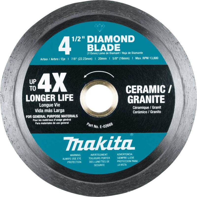 Makita 4-1/2 in. Propósito General, Borde Continuo, Hoja de Diamante - E-02668