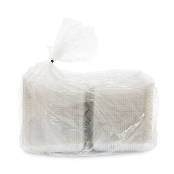 Dart StayLock Clear Hinged Lid Containers, 8.6 x 9 x 3, Clear, Plastic, 200PK - PET55UT1