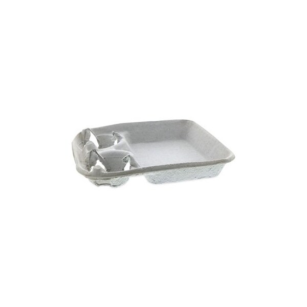 Pactivcorp Pactiv, EARTHCHOICE TWO-CUP CARRIER WITH FOOD TRAY, 8-24 OZ, TWO CUPS, 200PK - YM527535