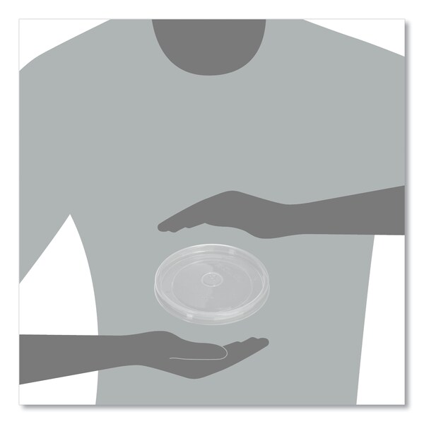 Solo Polypropylene Vented Food Container Lids, Recessed, For 32 oz Containers, Clear, 1000PK - LPH432-0090