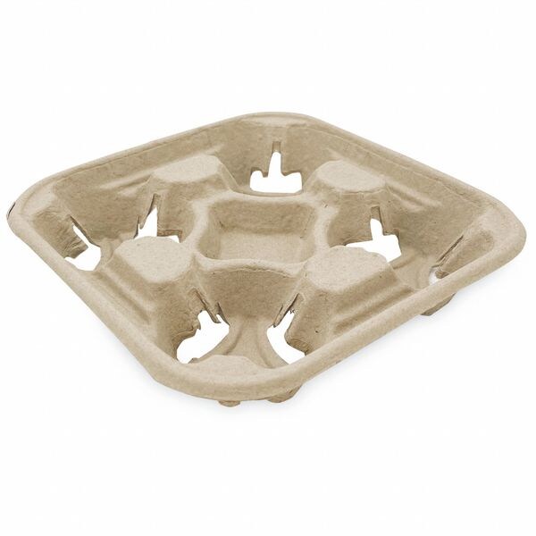 Zoro Select Disp Cup Tray, Beige, 2 in H, PK300 - BWK4CUPCARRIER
