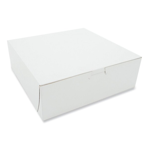 Sct White One-Piece Non-Window Bakery Boxes, 9 x 9 x 3, White, Paper, 250PK - SCH 0957