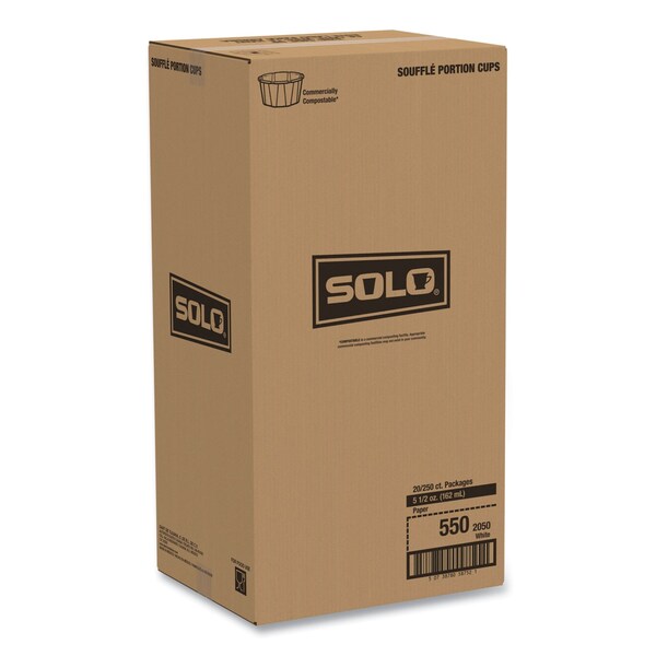 Solo Paper Portion Cups, ProPlanet Seal, 5.5 oz, White, 5000PK - 550-2050