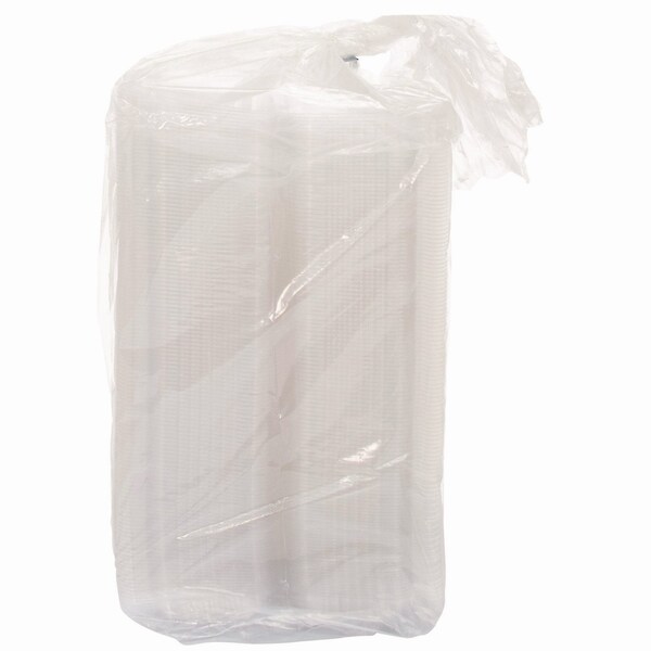 Dart StayLock Clear Hinged Lid Containers, 4.5 x 8.5 x 2.1, Clear, PET Plastic, 250PK - PET18UT1