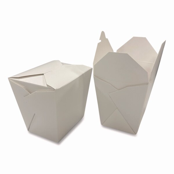 Kari-Out Food Pail, 32 oz, 4 x 3.69 x 4.55, White, Paper, 400/Carton, 400PK - 3103032