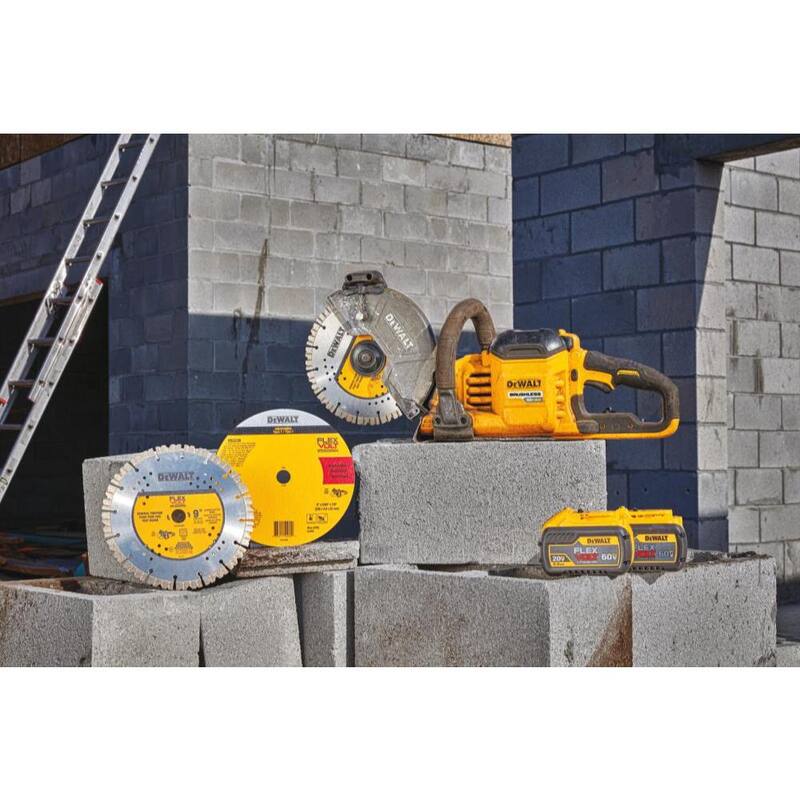 Hoja de sierra de corte de concreto de diamante DEWALT Flexvolt de 9 pulgadas - DWAFV8900