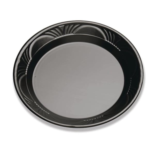 D & W Fine Pack D & W Fine Pack 10.25" Black Plastic Plate, PK500 - BP10P-N7
