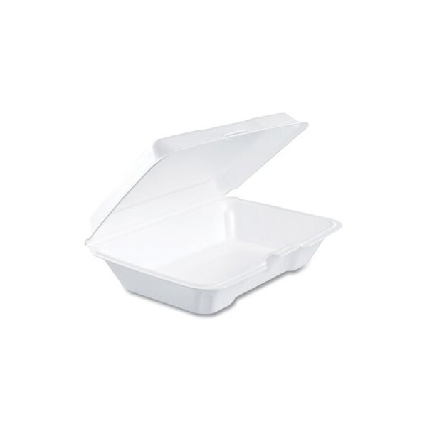 Dart Container Dart, FOAM HINGED LID CONTAINERS, 6.4W X 9.3D X 2.6H, WHITE, 200PK - 206HT1R