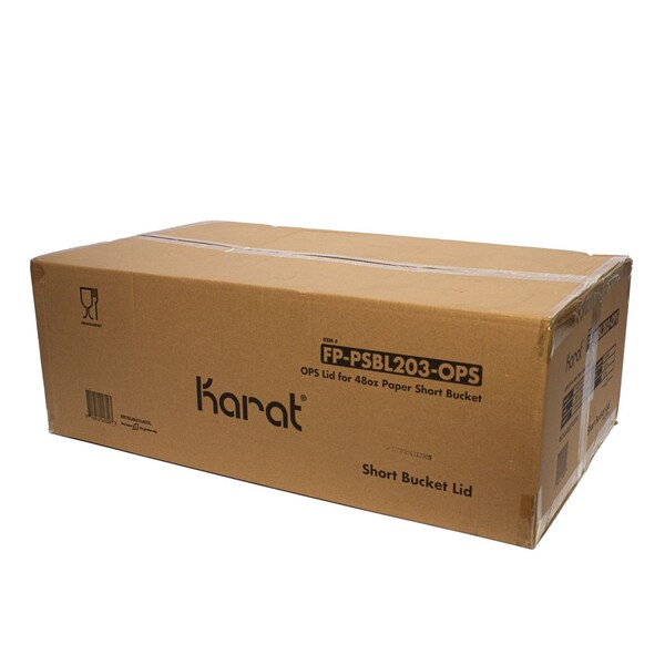 Karat Plastic Lid for Food Bucket, Clear, Plastic, 270PK - FP-PSBL203-OPS