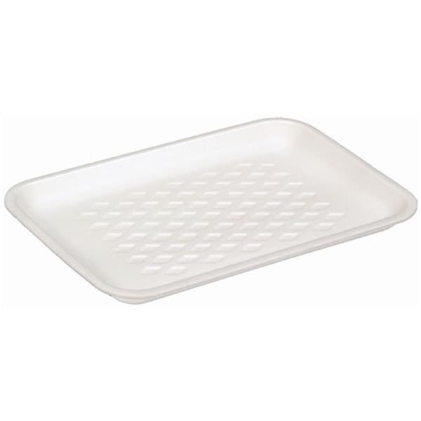Pactiv TF1002O0000 CPC 8 x 5.75 x 0.75 in. No.2 Foam Tray, White, 500PK - TF1002O0000  CPC
