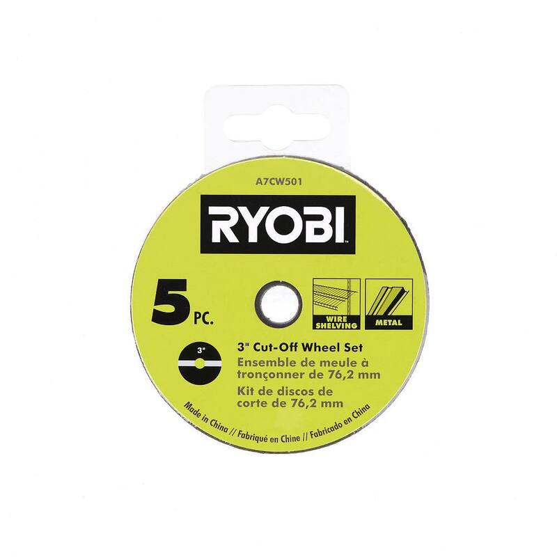 Set de 5 ruedas de corte de óxido de aluminio de 3 pulgadas de RYOBI - A7CW501