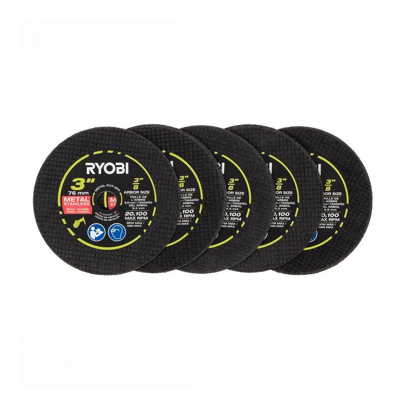 Set de 5 ruedas de corte de óxido de aluminio de 3 pulgadas de RYOBI - A7CW501