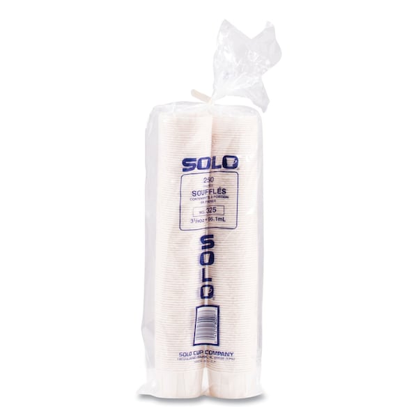 Solo Paper Portion Cups, ProPlanet Seal, 3.25 oz, White, 5000PK - 325-2050
