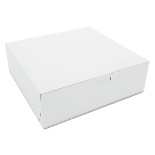 Sct White One-Piece Non-Window Bakery Boxes, 8 x 8 x 2.5, White, Paper, 250PK - SCH 0933