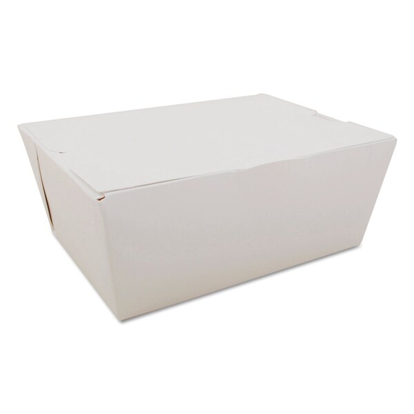 Sct ChampPak Carryout Boxes, No 4, 7.75 x 5.5 x 3.5, White, Paper, 160PK - SCH 0744