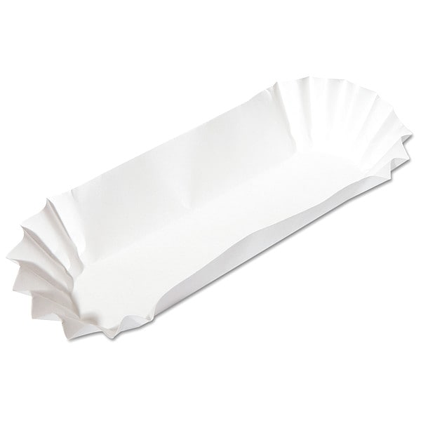 Zoro Select Disp Food Tray, White, 6 in W, PK3000 - 610740