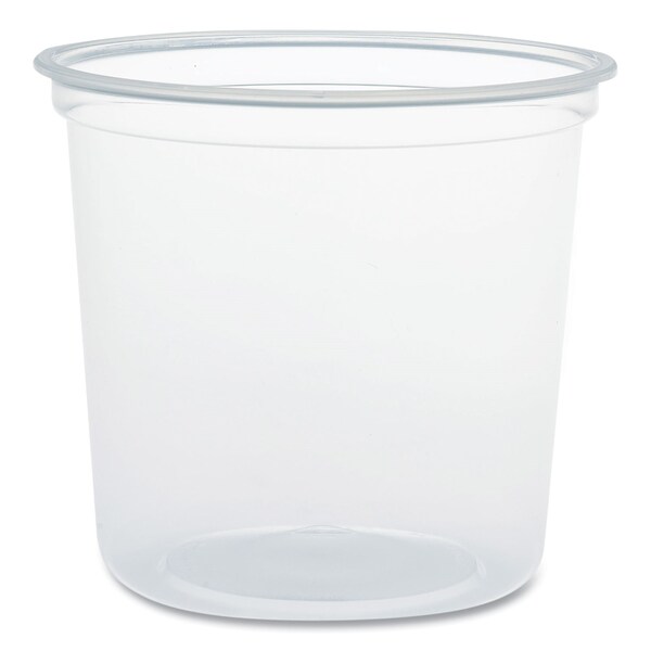 Dart Microgourmet Plastic Deli Container, 24 oz, 4.7 in. Diameter x 4.1 in.h, Translucent, 500PK - MN24-0100