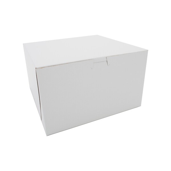 Sct White One-Piece Non-Window Bakery Boxes, 10 x 10 x 6, White, Paper, 100PK - SCH 0979