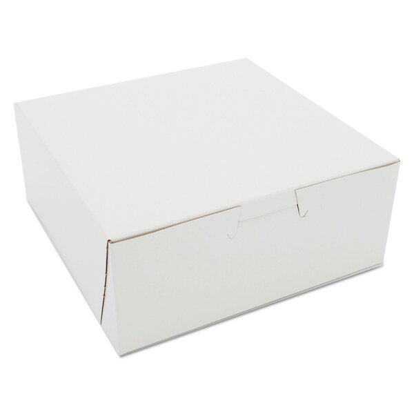 Sct White One-Piece Non-Window Bakery Boxes, 6 x 6 x 2.5, White, Paper, 250PK - SCH 0901