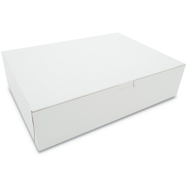Sct White One-Piece Non-Window Bakery Boxes, 12 x 9 x 3, White, Paper, 200PK - SCH 0983