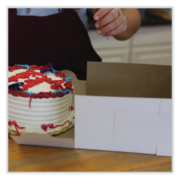 Sct Bakery Boxes, Standard, 7 x 7 x 4, White, Paper, 250PK - 1521