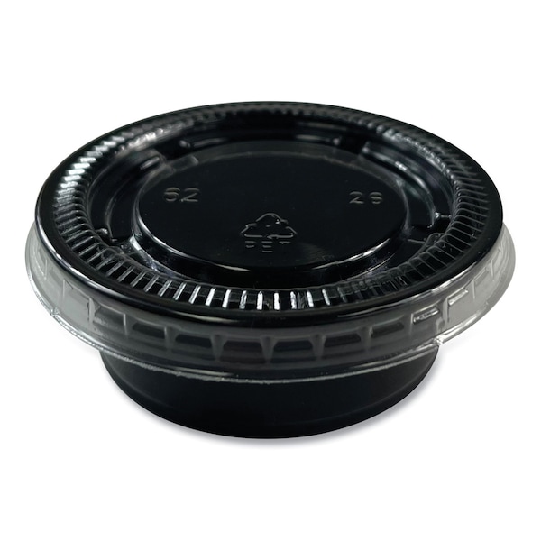 Boardwalk Souffle/Portion Cups, 1.5 oz, Polypropylene, Black, 2500PK - BWKPRTN15BL