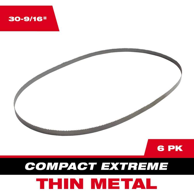 Milwaukee 30-9/16 pulg. 12/14 TPI hoja de sierra para metal delgada extremadamente compacta (paquete de 6) para sierra de cinta M12 FUEL - 48-39-0631-48-39-0631