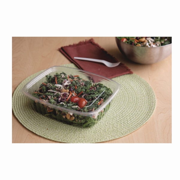 Eco-Products Renewable and Compostable Rectangular Deli Containers, 48 oz, 8 x 6 x 2, Clear, PK200, 200PK - EP-RC48