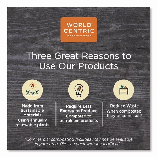 World Centric Fiber Container Sleeves, World Centric Leaf Design, 10", Natural, PK800 - SLPATR60