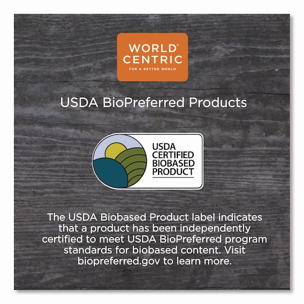 World Centric Fiber Container Sleeves, World Centric Leaf Design, 10", Natural, PK800 - SLPATR60