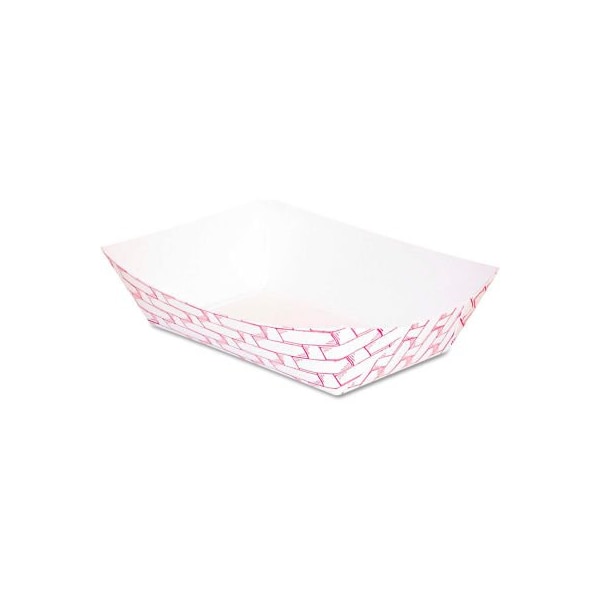 Boardwalk Paper Food Baskets, 4 Oz. Capacity, Red/White - BWK 30LAG025