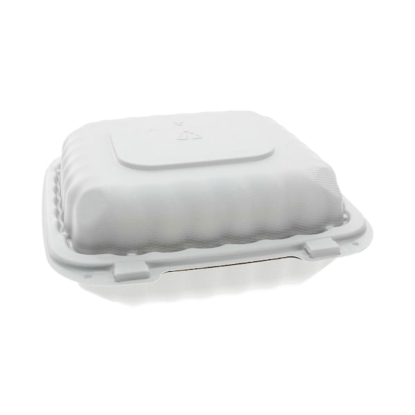 Pactiv Evergreen EarthChoice SmartLock Microwavable Hinged Lid Containers, 8.31 x 8.35 x 3.1, White, PK200 - YCN808010000