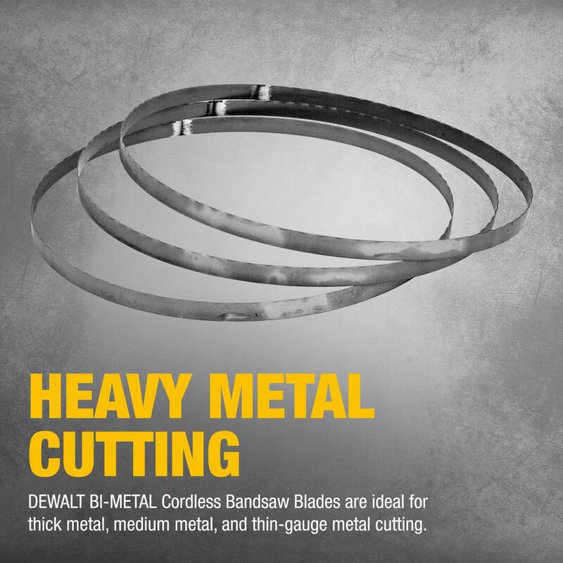 Cuchillas de sierra de cinta portátil bimetálicas DEWALT de 18 TPI, longitud de 32-7/8 pulgadas, ancho de 0.02" (paquete de 3) - DW3983C
