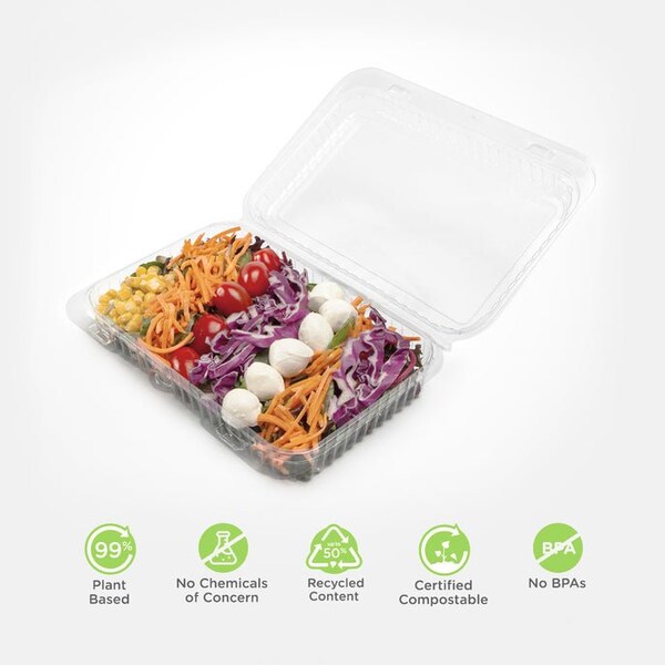 Good Natured Products 48 Oz. Lowrider Center Seal Multi-Purpose Package , Crystal Clear, Pla, 184/Case, 184Pk - BDV00430