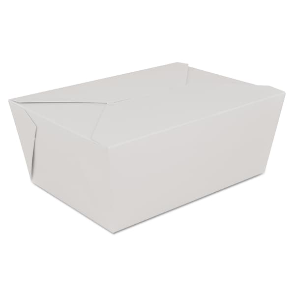 Sct ChampPak Retro Carryout Boxes, No 4, 7.75 x 5.5 x 3.5, White, Paper, 160PK - SCH 0774