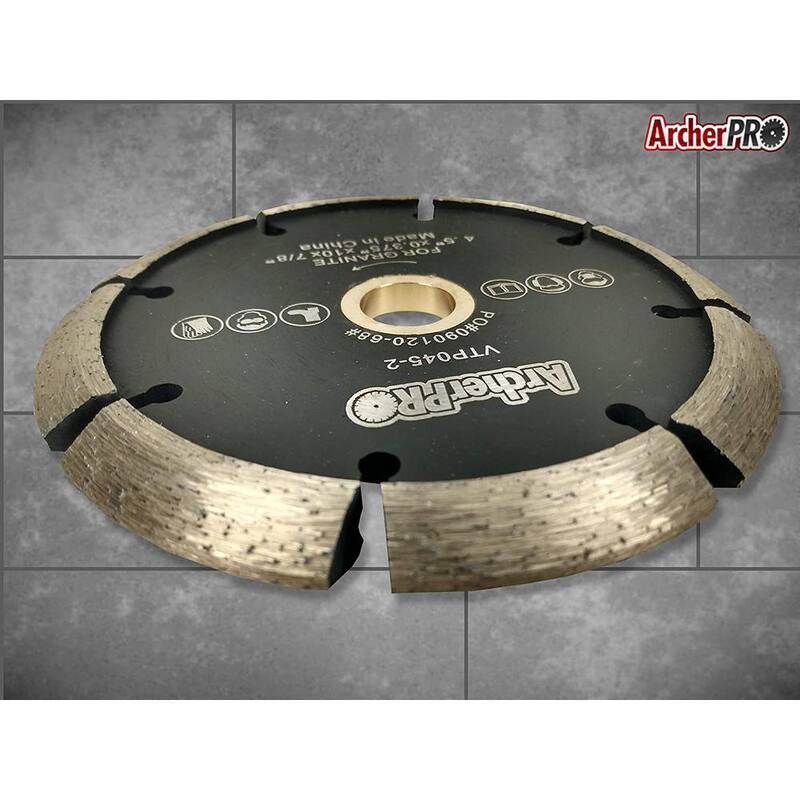 Archer USA 4.5 pulgadas. Disco diamantado de caza grietas para reparación de concreto - VTP045-2