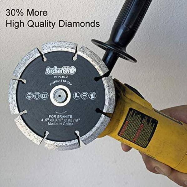 Archer USA 4.5 pulgadas. Disco diamantado de caza grietas para reparación de concreto - VTP045-2