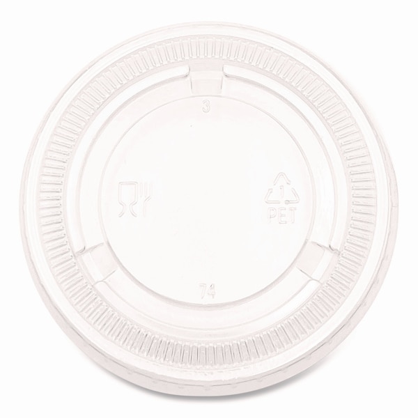 Boardwalk Souffle/Portion Cup Lids, Fits 3.25 oz to 5.5 oz Portion Cups, Clear, 2500PK - BWKPRTLID4