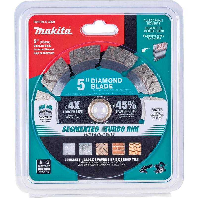 Makita 5 in. Disco de Diamante de Borde Turbo Segmentado para Propósito General - E-23329
