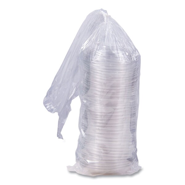 Dart PresentaBowls Lids, Clear, Fits 24-64 oz Bowls, 7.3in. Diameter x 1.1in.h, Plastic, 252PK - PET64BDL