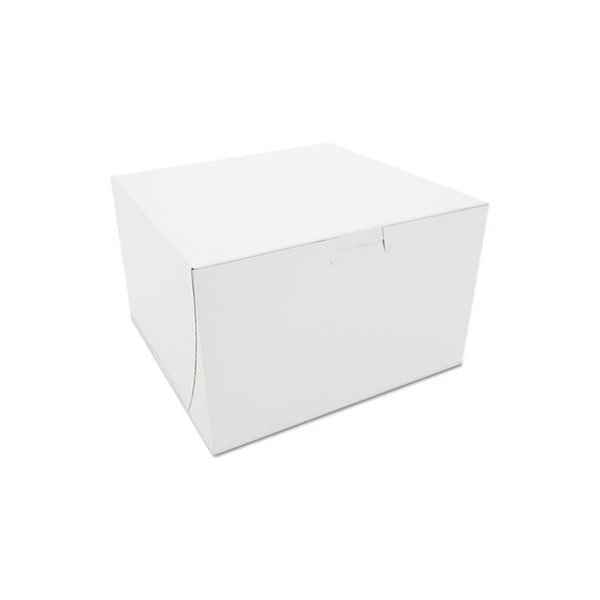 Southern Champion Tray SCT, Tuck-Top Bakery Boxes, Paperboard, White, 8 X 8 X 5 - 09455