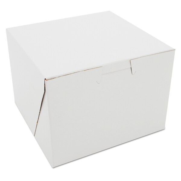 Sct White One-Piece Non-Window Bakery Boxes, 5.5 x 5.5 x 4, White, Paper, 250PK - SCH 0902