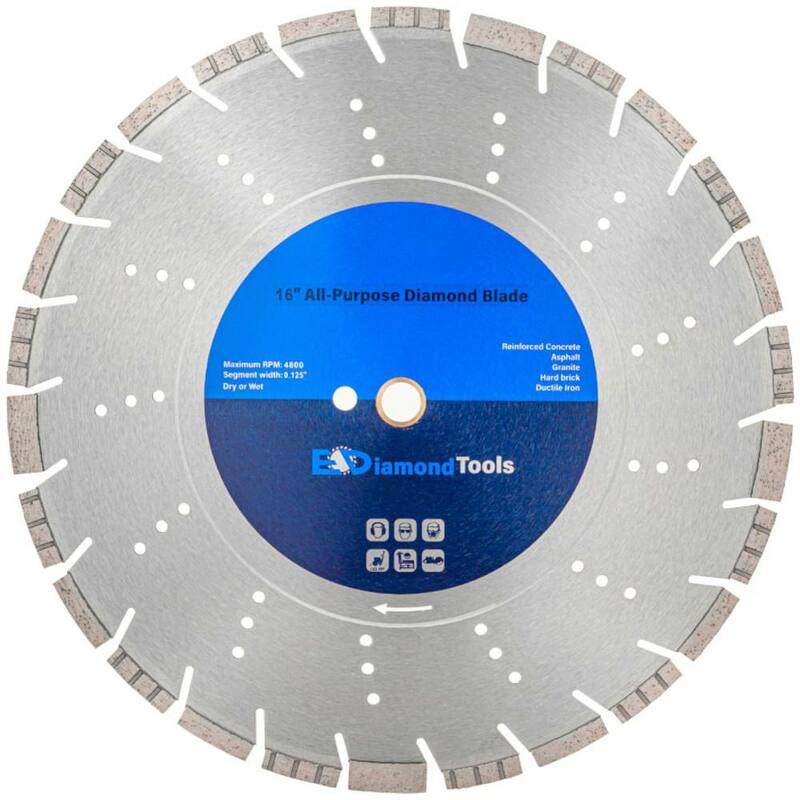 Disco de corte de diamante todo uso de 16 pulgadas con arbor de 1 pulgada - LK16XH1