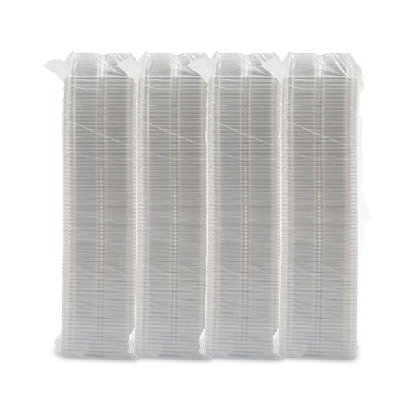 Dart TamperGuard Snack Boxes, 4-Compartment, 6.3 x 6.3 x 2.6, Clear, Plastic, 300PK - SBTG4