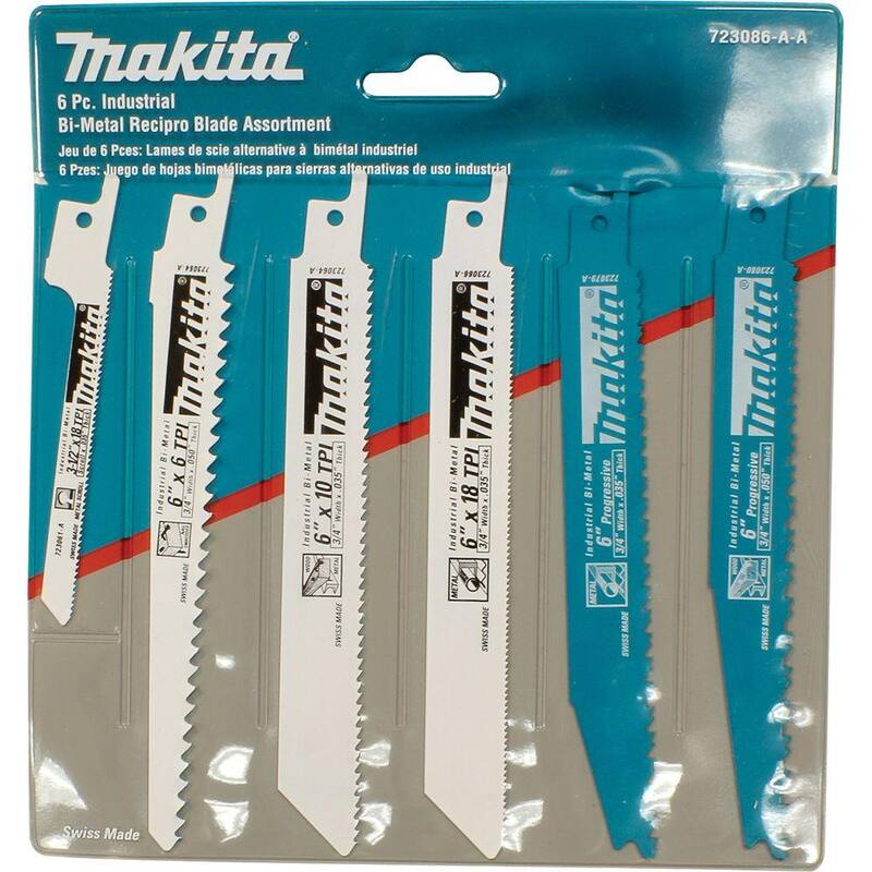 Juego de surtido de hojas de sierra alternante Makita (6 piezas) - 723086-A-A
