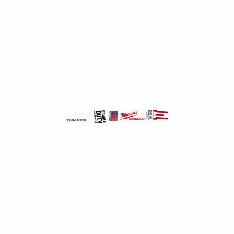 Cuchillas de sierra alternativa Milwaukee de 6 pulgadas y 18 TPI para corte de metal mediano (paquete de 100) - 48-01-6184-100X