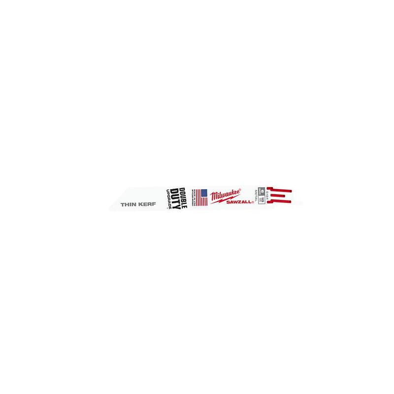Cuchillas de sierra alternativa Milwaukee de 6 pulgadas y 18 TPI para corte de metal mediano (paquete de 100) - 48-01-6184-100X