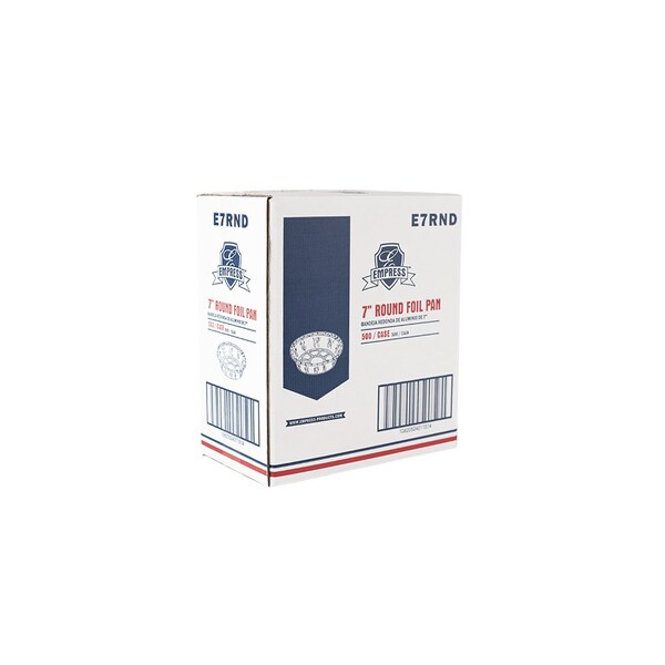 Empress 7 in. Round Foil Pan 7.28 in. x 7.28 in. x 1.57 in., 500PK - E7RND