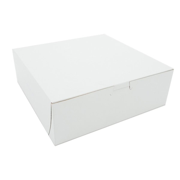 Champion 0957 Southern Non-Window Lock-Corner Bakery Box White 9 in. X 9 in. X 3 in., 250PK - 957