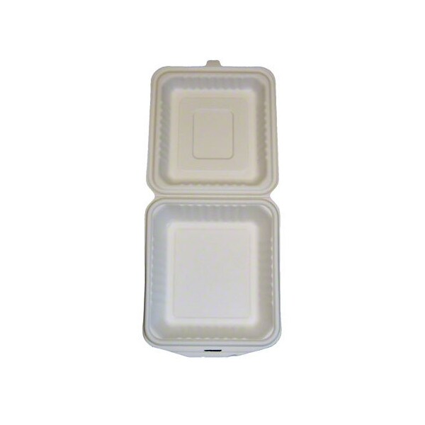 Americareroyal PrimeWare Hinged Container Molded Fiber 8x8x2.5, 100PK - HL-81